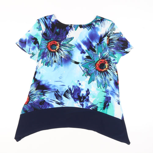 Kate Lilly Womens Multicoloured Floral Tunic Blouse Size 12