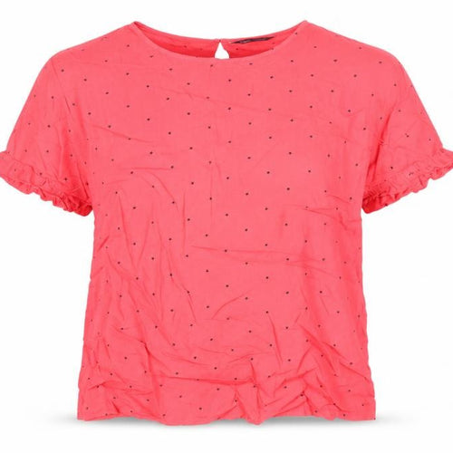Marks and Spencer Womens Pink Polka Dot Blouse Size 12 Short Sleeve