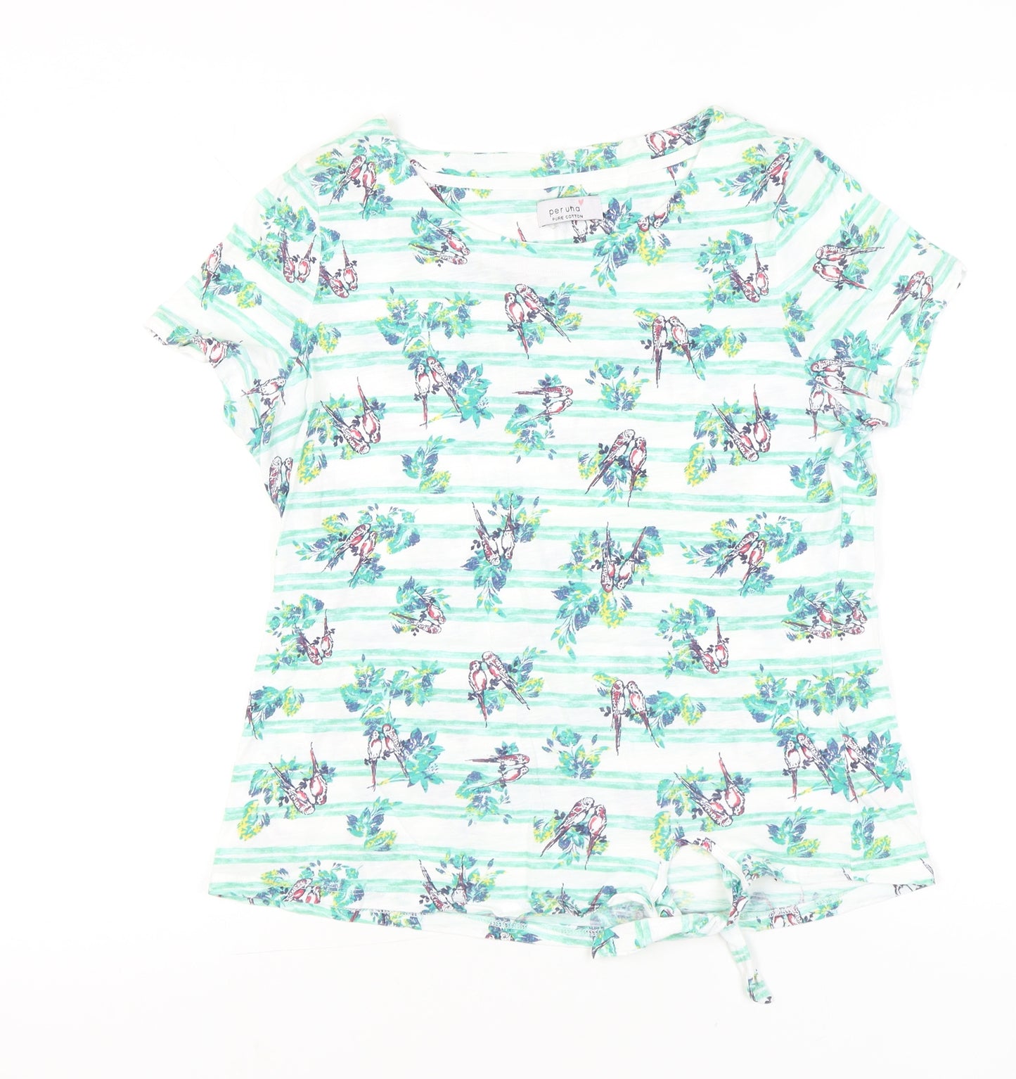 Marks and Spencer Per Una Women’s Multicoloured Cotton T-Shirt Size 14