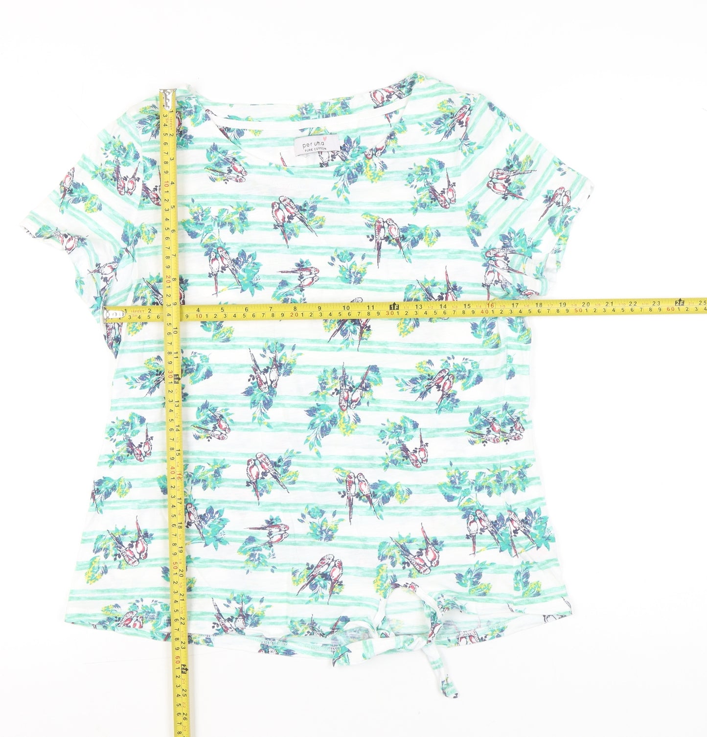 Marks and Spencer Per Una Women’s Multicoloured Cotton T-Shirt Size 14