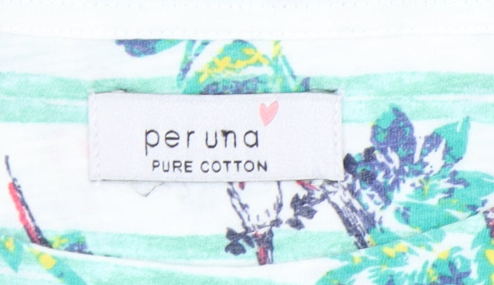 Marks and Spencer Per Una Women’s Multicoloured Cotton T-Shirt Size 14