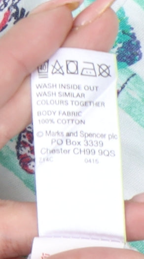 Marks and Spencer Per Una Women’s Multicoloured Cotton T-Shirt Size 14