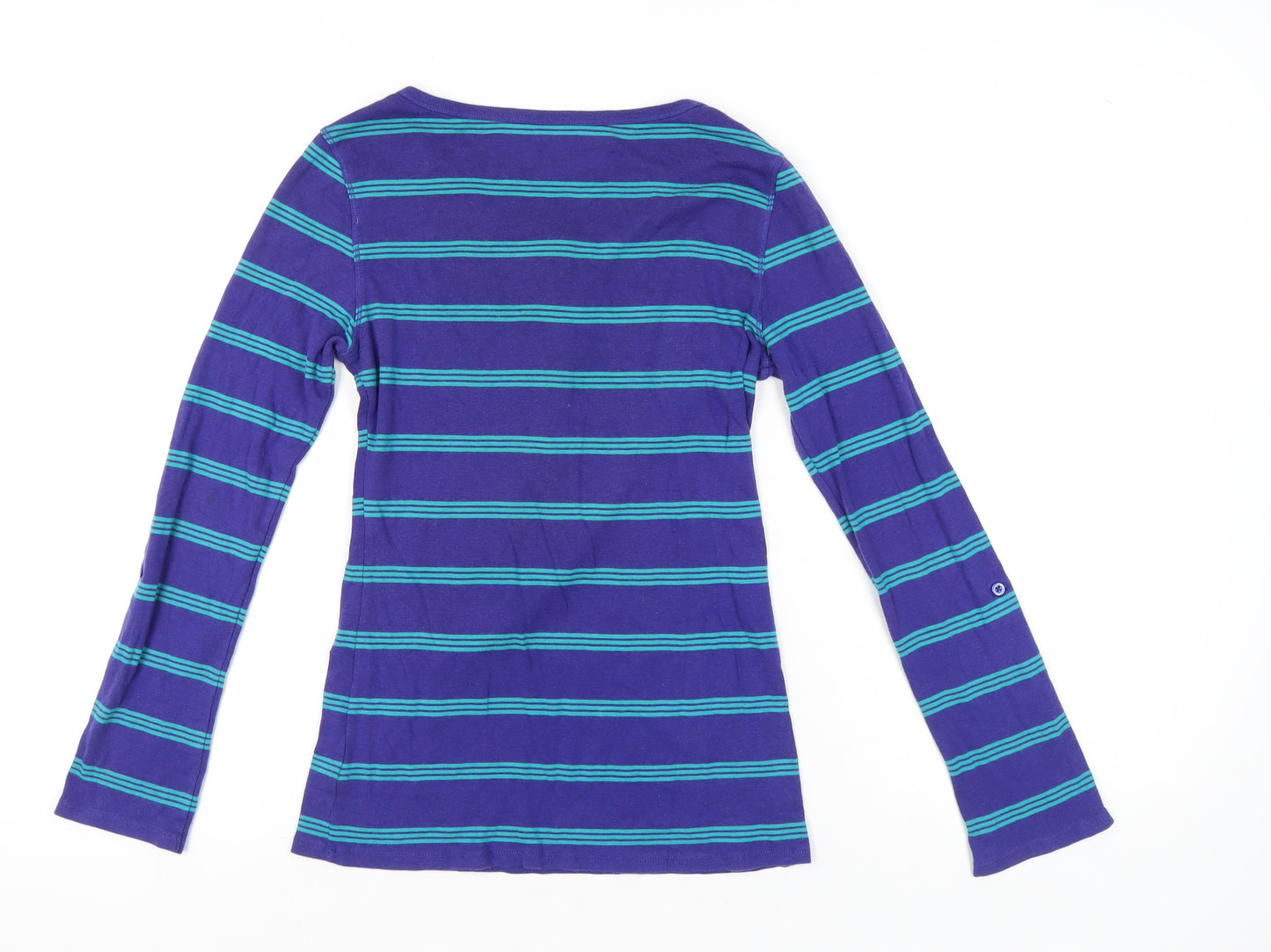 Gap Women’s Blue Striped Long Sleeve Button Up Top Size 8