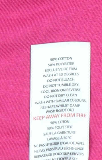 boohooMAN Men’s Colourblock Retro Black Pink Blue T-Shirt Size S