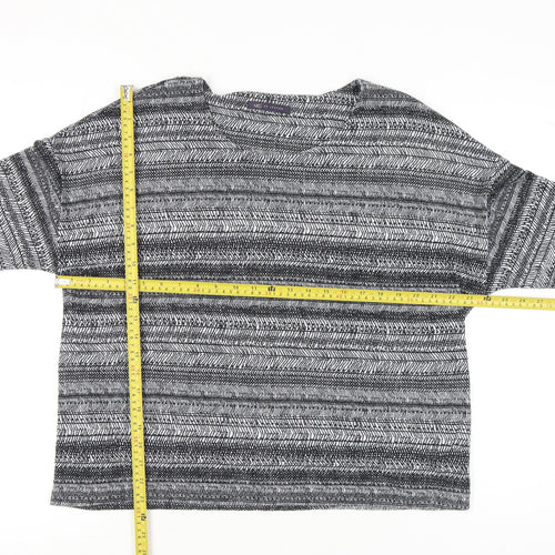 Marks and Spencer Women’s Grey Striped Tunic Blouse Size 18