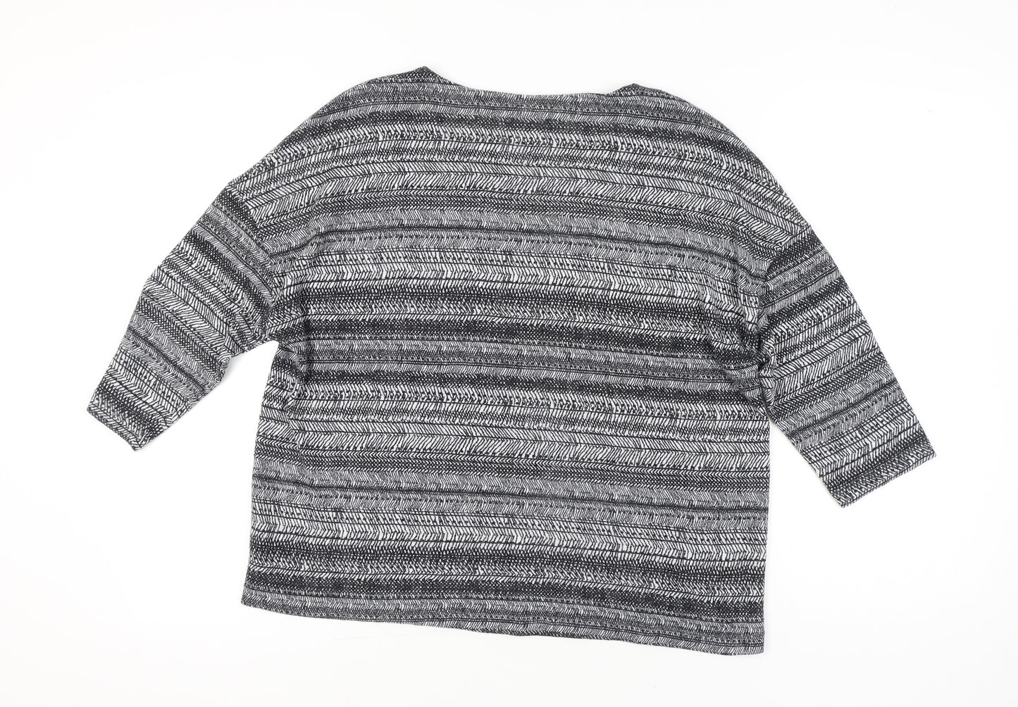 Marks and Spencer Women’s Grey Striped Tunic Blouse Size 18