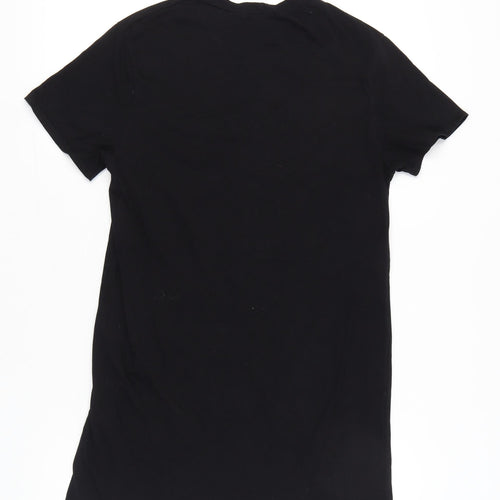 PrettyLittleThing Women's Black Size 8 Short Sleeve Cotton T-Shirt