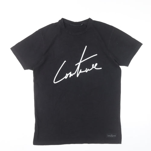 The Couture Club Men's Black S Slim Fit Graphic Logo T-Shirt