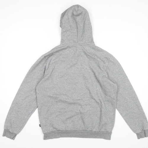Puma Men’s Grey Pullover Hoodie Sweatshirt Size M Logo Sportswear