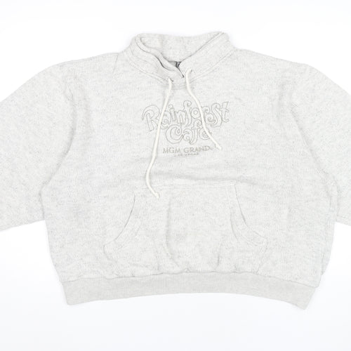 Rainforest Cafe Women’s Grey Pullover Hoodie Sweatshirt Size L