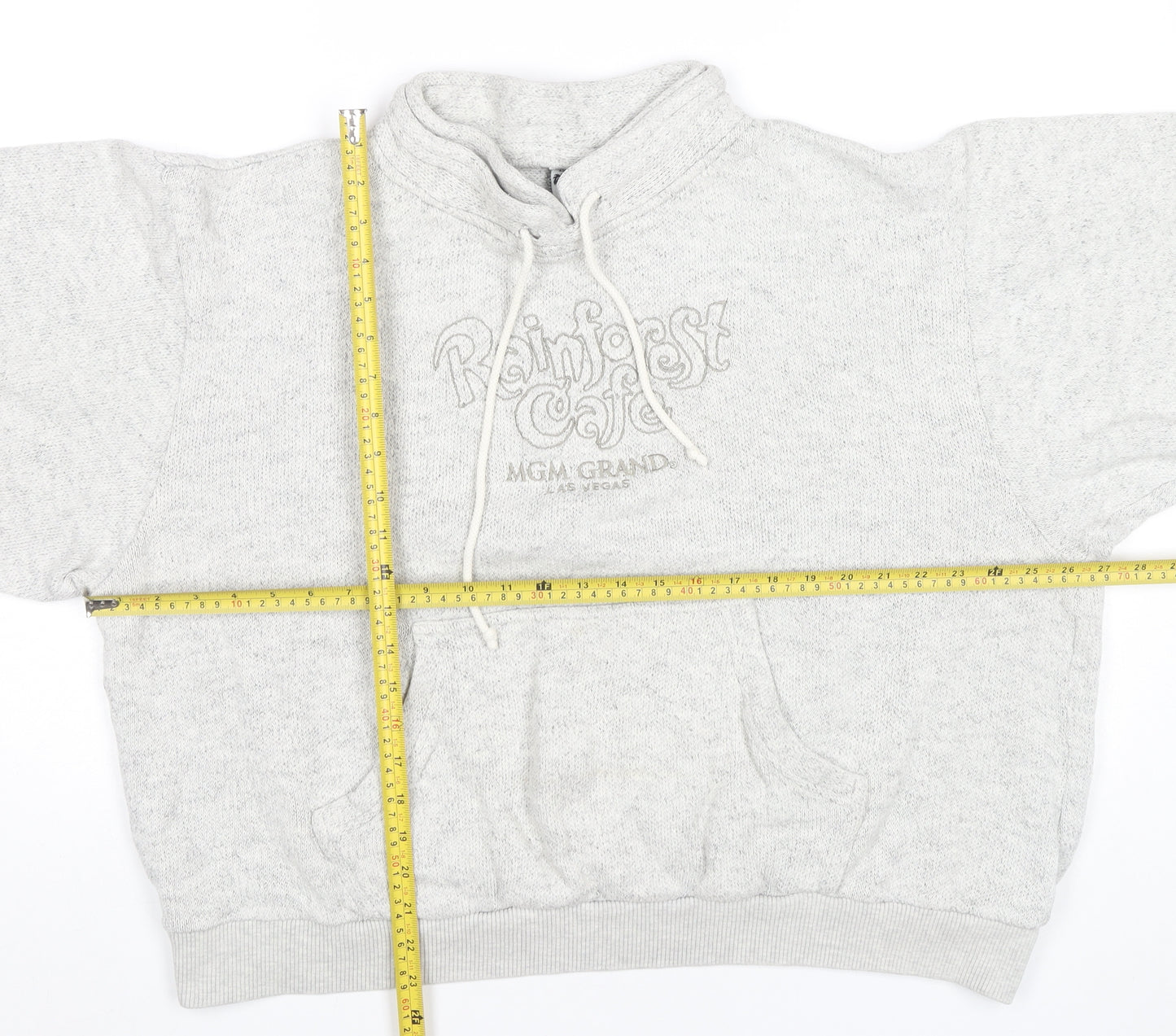 Rainforest Cafe Women’s Grey Pullover Hoodie Sweatshirt Size L