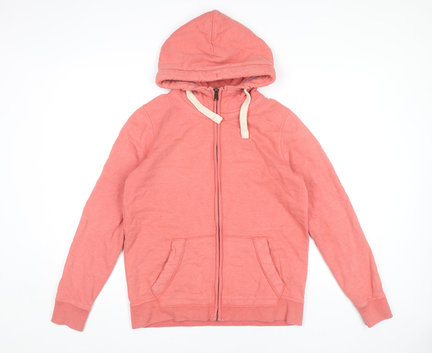 Fat Face Women’s Pink Full Zip Hoodie UK 10 Cotton Blend Casual