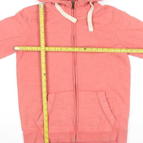 Fat Face Women’s Pink Full Zip Hoodie UK 10 Cotton Blend Casual