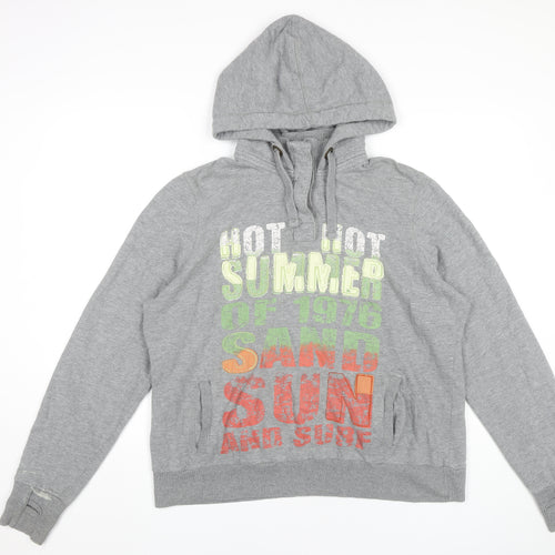 Next Women’s Grey Hoodie Size 20 Cotton Pullover Graphic Print