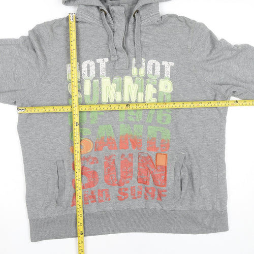 Next Women’s Grey Hoodie Size 20 Cotton Pullover Graphic Print
