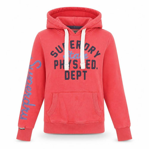 Superdry Women's Pink Hoodie XS Graphic Pullover Casual Cotton Blend