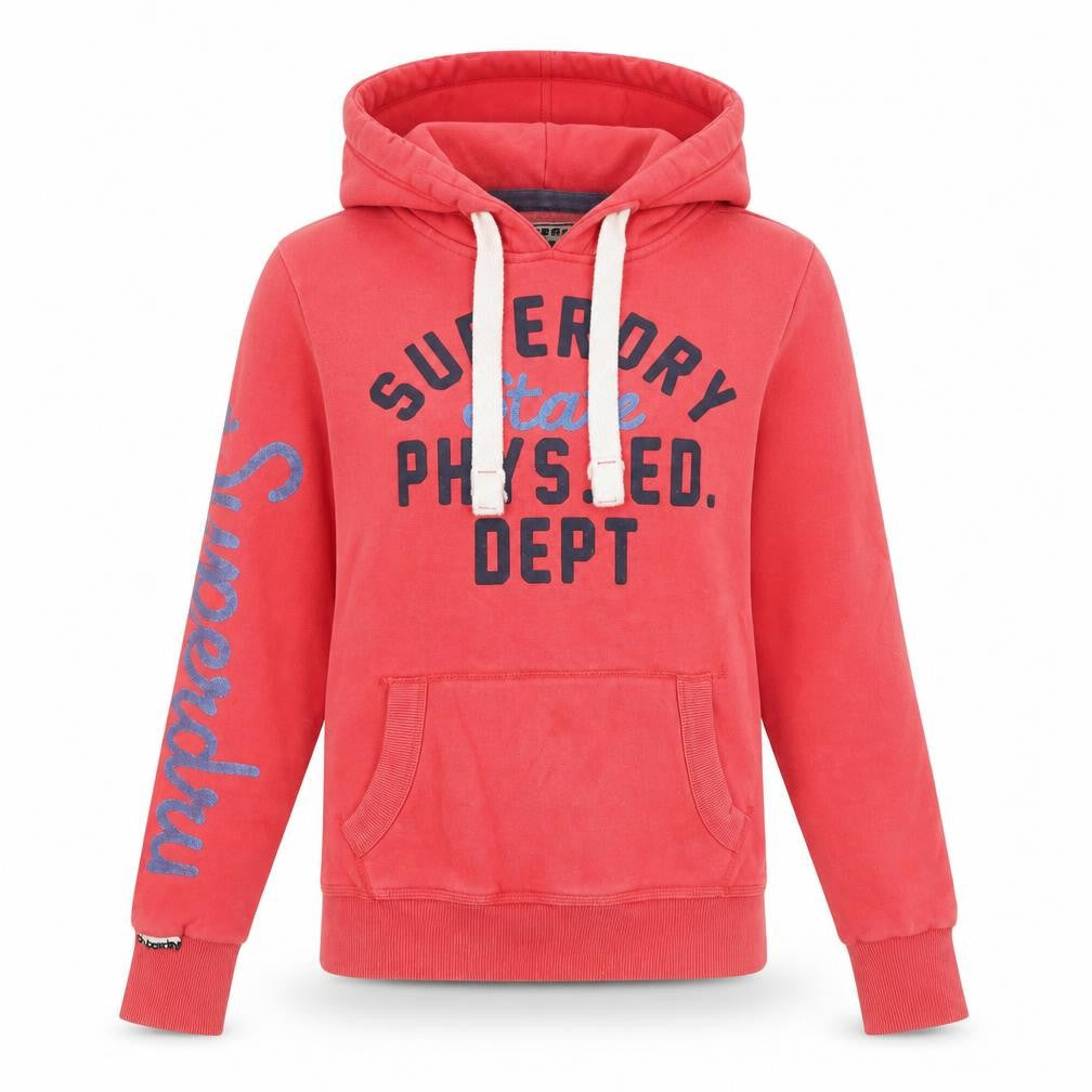 Superdry Women's Pink Hoodie XS Graphic Pullover Casual Cotton Blend