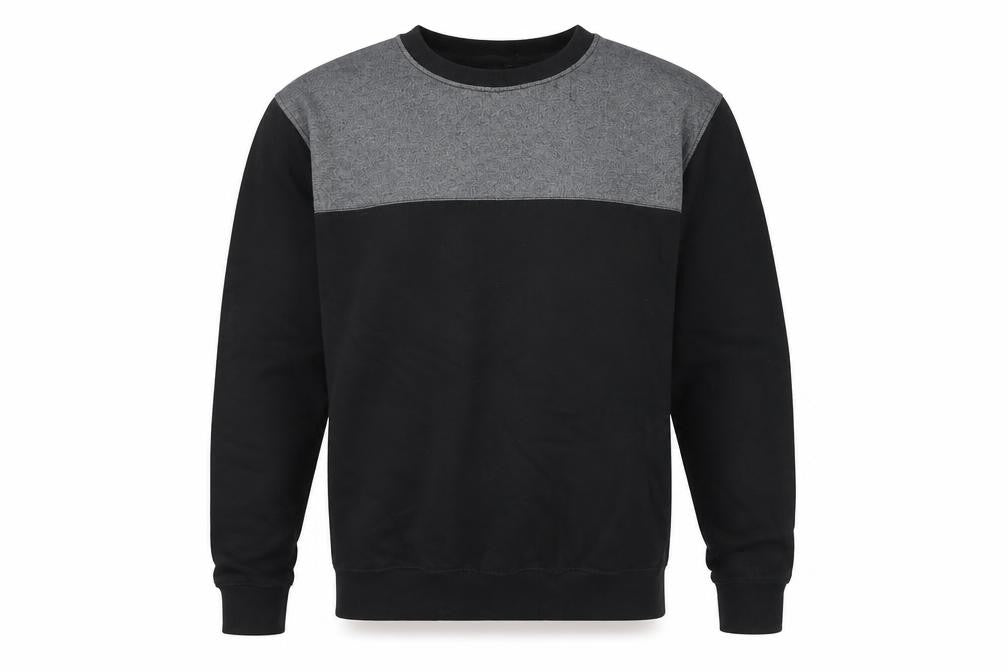 dStruct Men's Black Grey Pullover Sweatshirt Size M Crew Neck