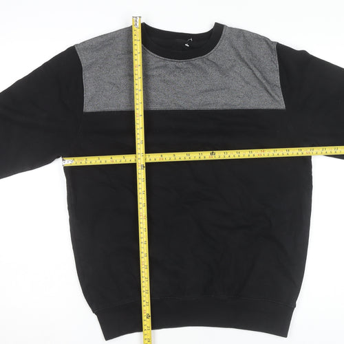 dStruct Men's Black Grey Pullover Sweatshirt Size M Crew Neck