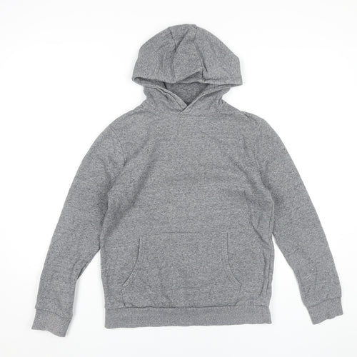 Marks and Spencer Boys Grey Pullover Hoodie Age 12-13 Years Cotton Blend