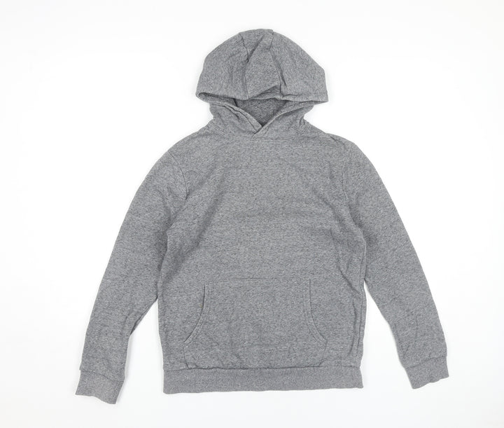 Marks and Spencer Boys Grey Pullover Hoodie Age 12-13 Years Cotton Blend