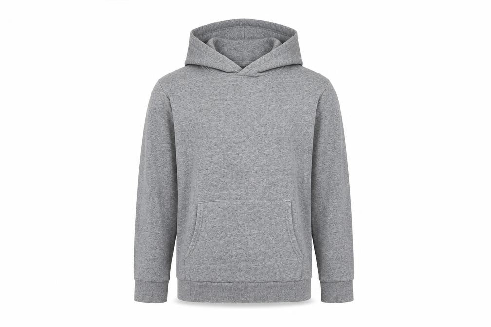 Front view of Marks & Spencer boys’ grey pullover hoodie age 12-13 years cotton blend