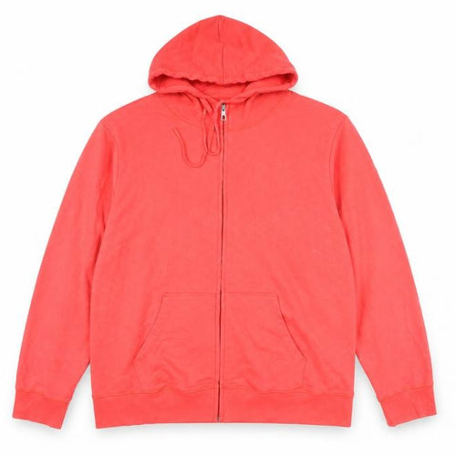 C&A Womens Red Full Zip Hoodie Sweatshirt Size 2XL Cotton Blend