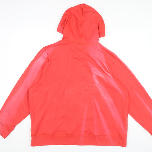 C&A Womens Red Full Zip Hoodie Sweatshirt Size 2XL Cotton Blend