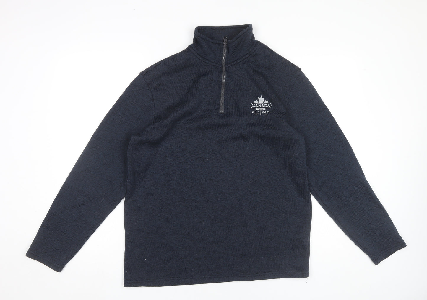 Atlas For Men Men's Blue Fleece Pullover Sweatshirt M 1/4 Zip Outdoor