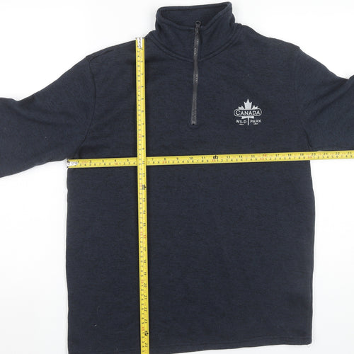 Atlas For Men Men's Blue Fleece Pullover Sweatshirt M 1/4 Zip Outdoor