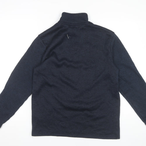 Atlas For Men Men's Blue Fleece Pullover Sweatshirt M 1/4 Zip Outdoor