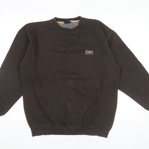 Cotton Traders Mens Brown Sweatshirt M Crew Neck Pullover