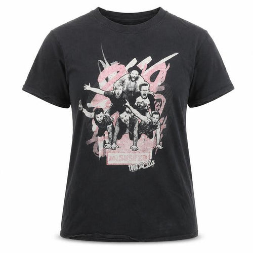 McBusted Womens Black Small Tour 2014 Graphic Band T-Shirt