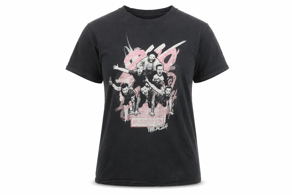 McBusted Womens Black Small Tour 2014 Graphic Band T-Shirt