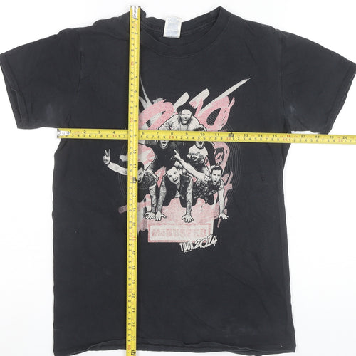 McBusted Womens Black Small Tour 2014 Graphic Band T-Shirt
