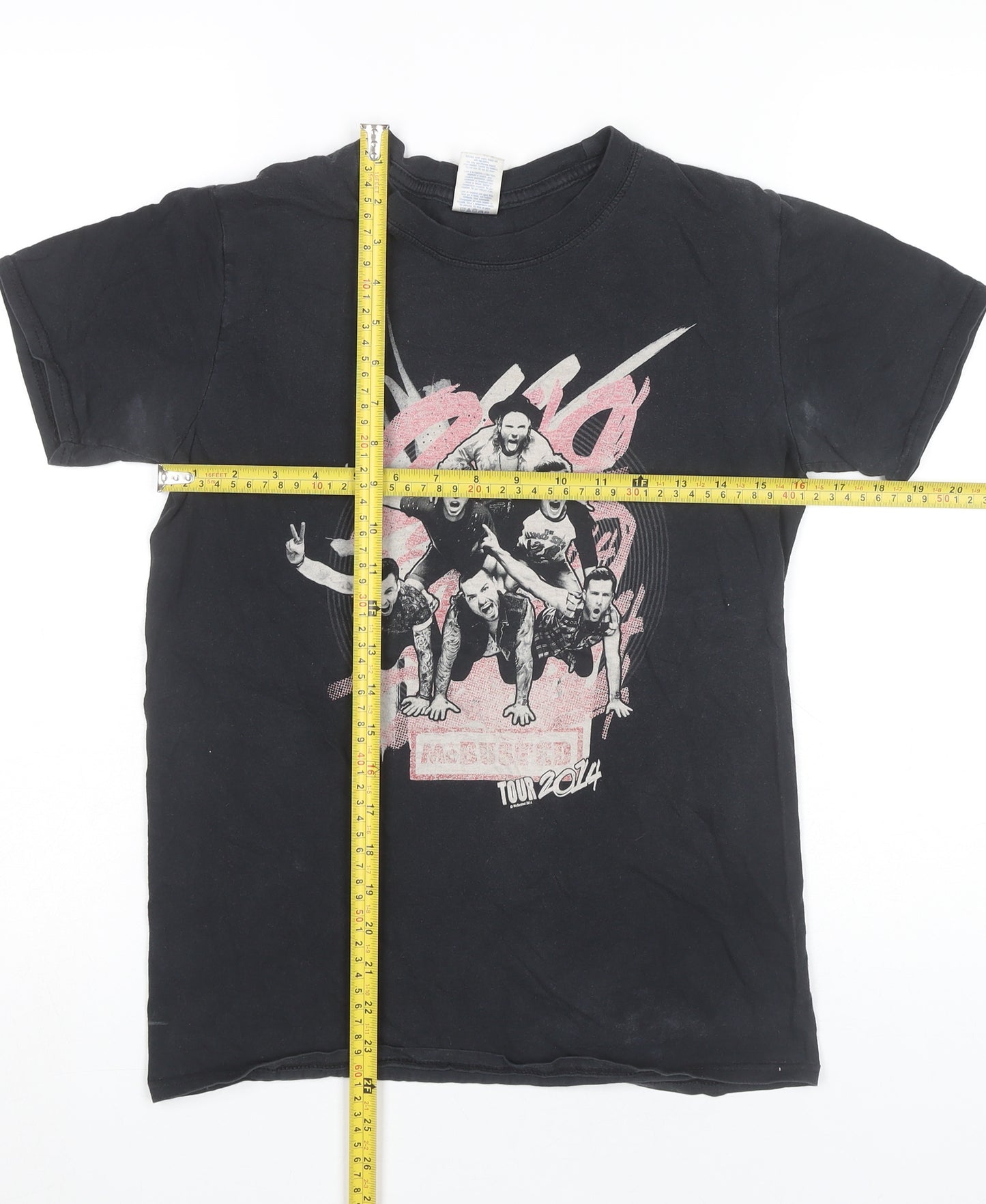 McBusted Womens Black Small Tour 2014 Graphic Band T-Shirt