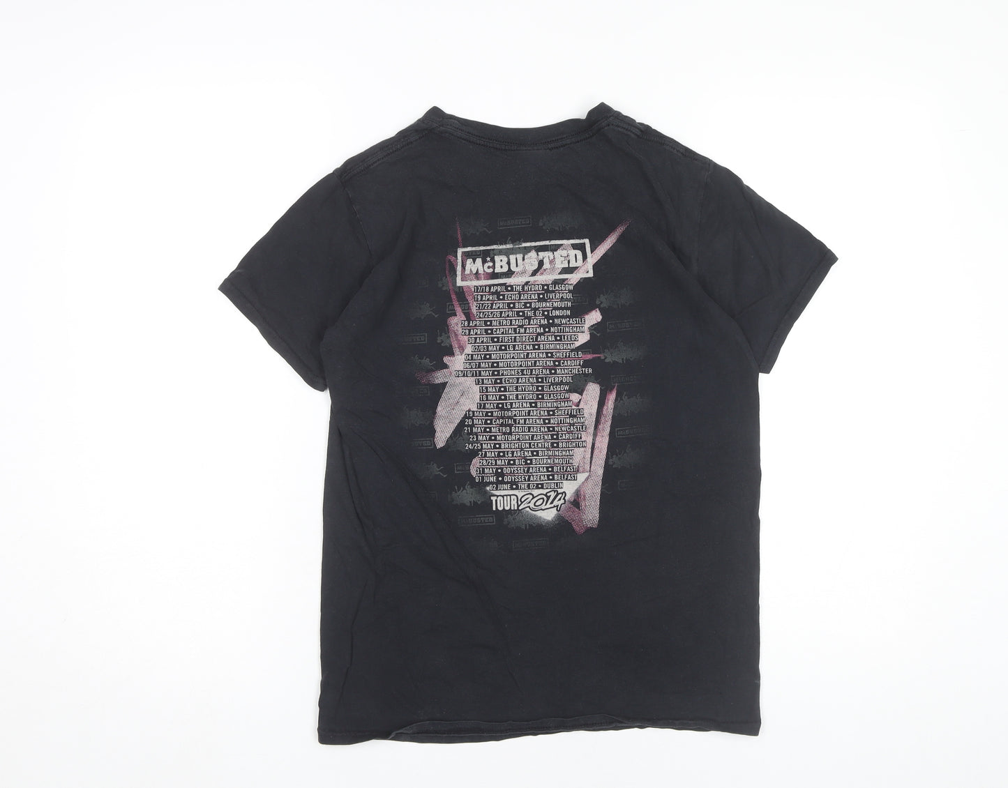 McBusted Womens Black Small Tour 2014 Graphic Band T-Shirt