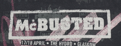 McBusted Womens Black Small Tour 2014 Graphic Band T-Shirt