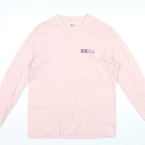 Eine Women’s Pink Long Sleeve Cotton Graphic T-Shirt L