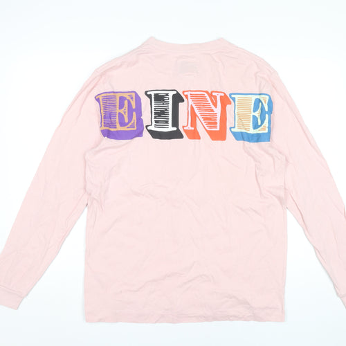 Eine Women’s Pink Long Sleeve Cotton Graphic T-Shirt L