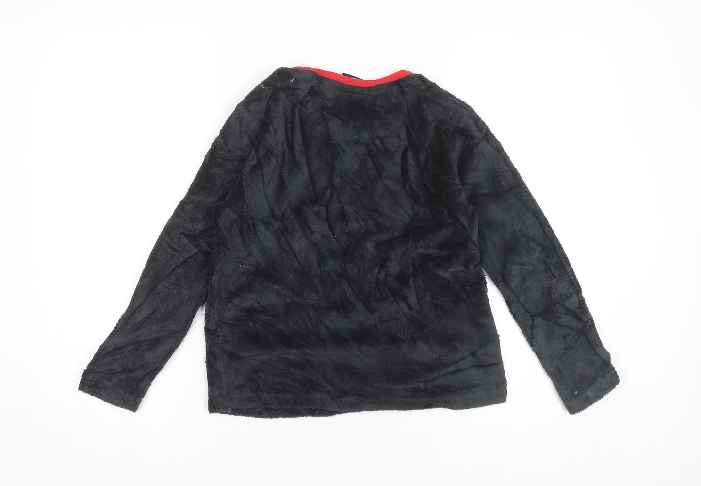 NBA Boys Black Chicago Bulls Fleece Pyjama Top 9-10 Years Long Sleeve