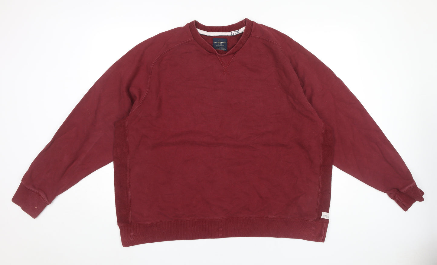 Hammond & Co Mens Red 2XL Crew Neck Pullover Sweatshirt