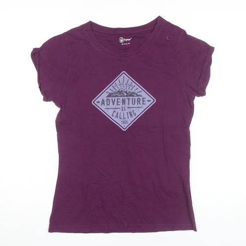 Hi Gear Women’s Purple Adventure Graphic Cotton T-Shirt Size 10