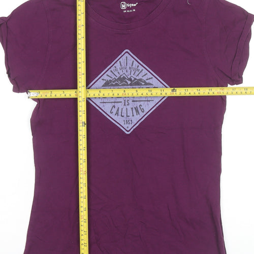 Hi Gear Women’s Purple Adventure Graphic Cotton T-Shirt Size 10