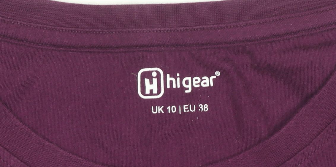 Hi Gear Women’s Purple Adventure Graphic Cotton T-Shirt Size 10