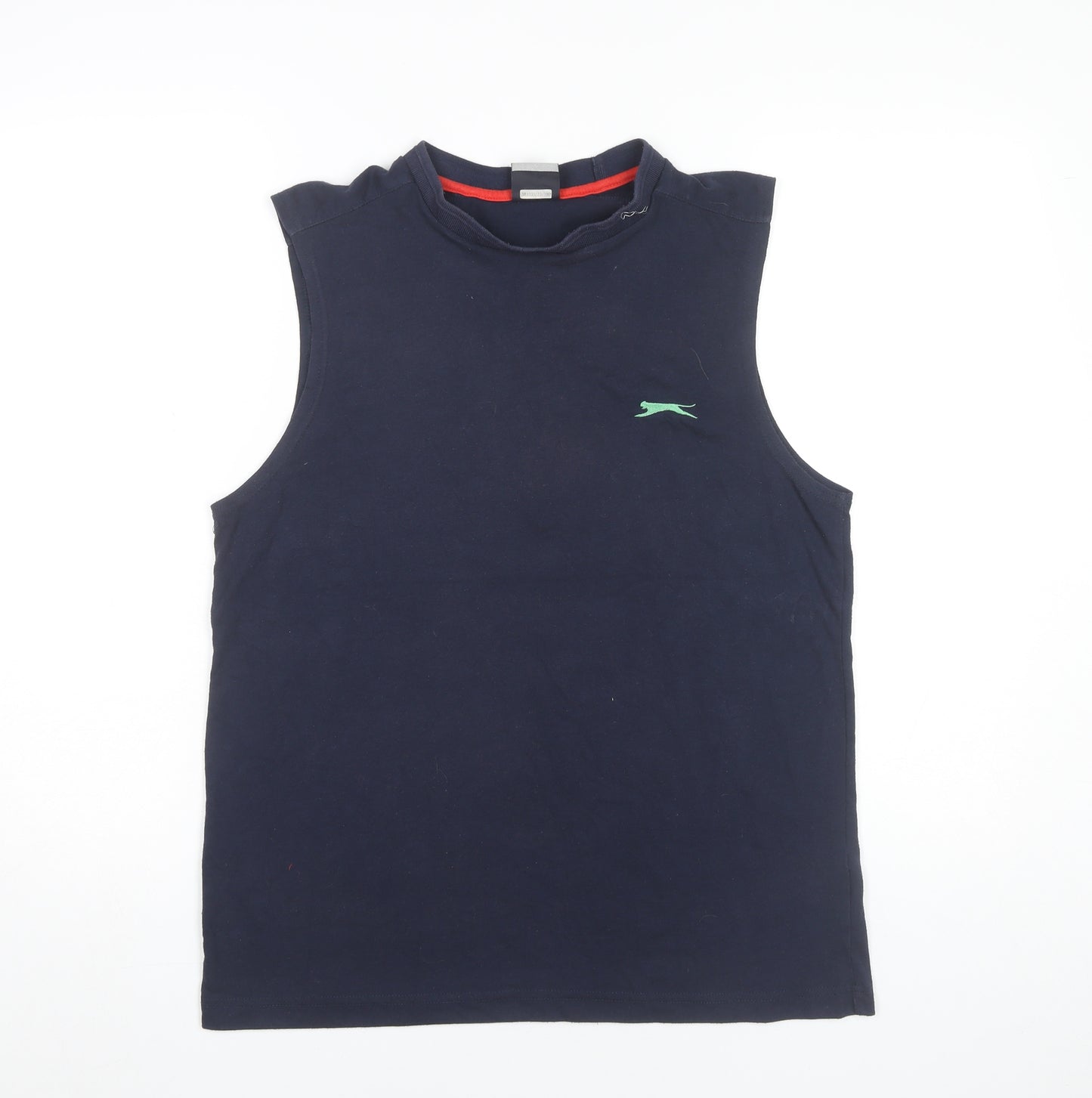Slazenger Men's Blue Sleeveless Crew Neck Jersey Cotton T-Shirt M