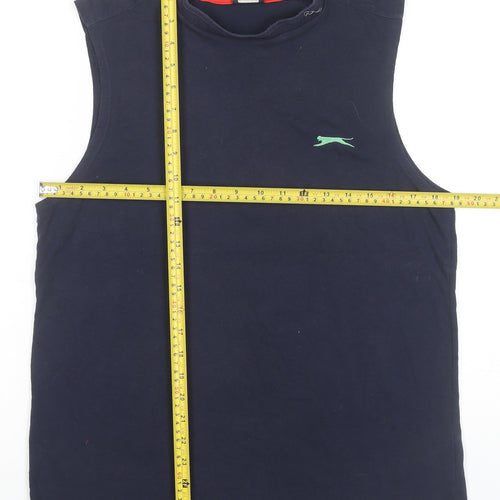 Slazenger Men's Blue Sleeveless Crew Neck Jersey Cotton T-Shirt M