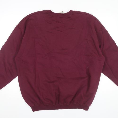 Mens XL Burgundy Purple Pullover Sweatshirt Pope Haven Campground Logo