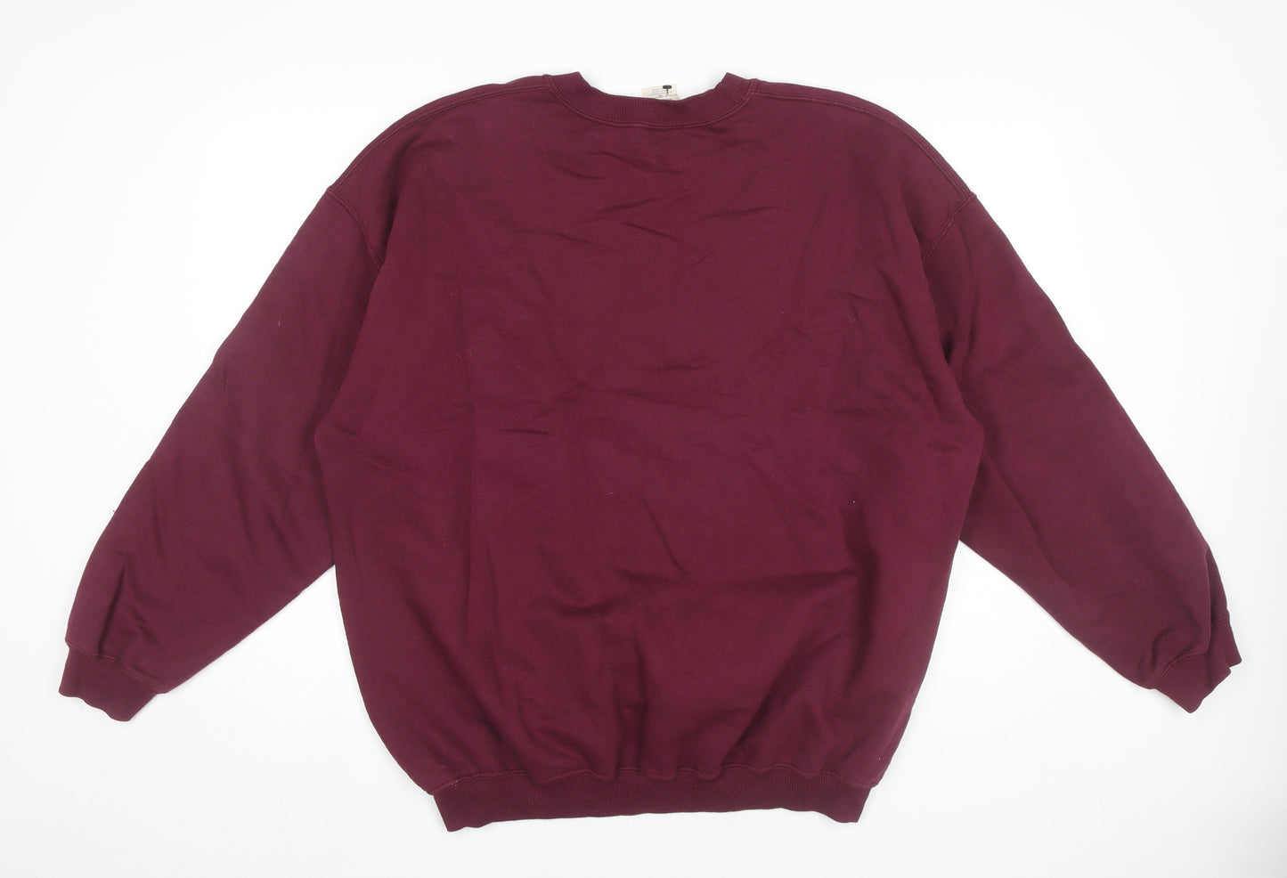 Mens XL Burgundy Purple Pullover Sweatshirt Pope Haven Campground Logo