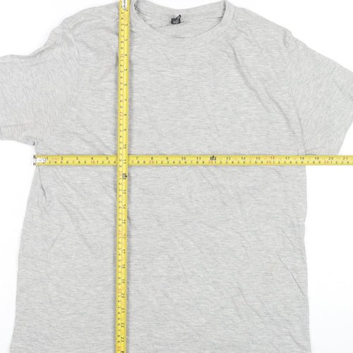 Donnay Men's Grey L Crew Neck Cotton Blend Short Sleeve T-Shirt